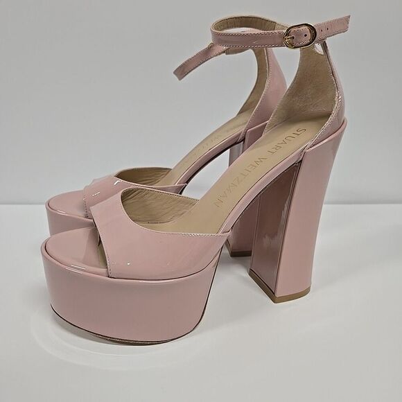 STUART WEITZMAN Skyhigh 145 Platform Sandal 5" Pink Women’s Size 39.5/ US 9 - Picture 5 of 10